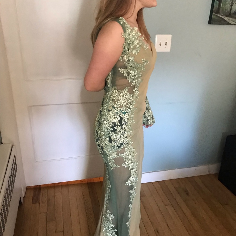 Handmade Fairytale Green Gown. Size 4